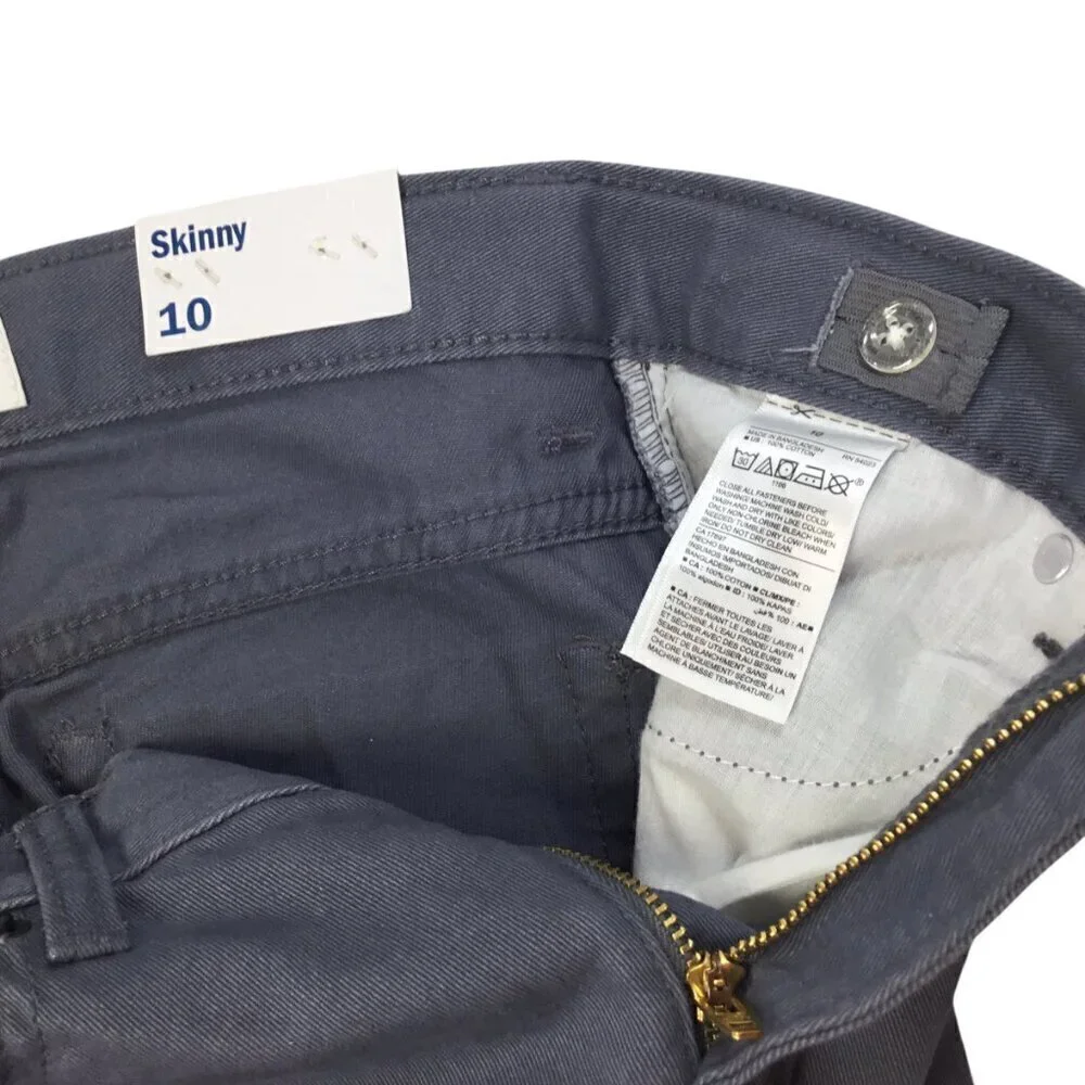 Old Navy Boys Gray Jeans Pants NWT 10 Skinny 100% Cotton Adjustable Waist